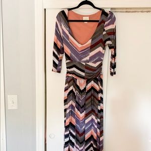 Anthropologie Maeve maxi chevron dress